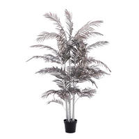 TOPF Palme Grau 198/160/198 cm - Grau, Kunststoff (198cm) - Light & Living