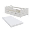 KINDERBETT Jessica Weiß 80x160 cm mit Schublade und Matratze - Weiß, Holzwerkstoff (166/53/86cm) - VitaliSpa