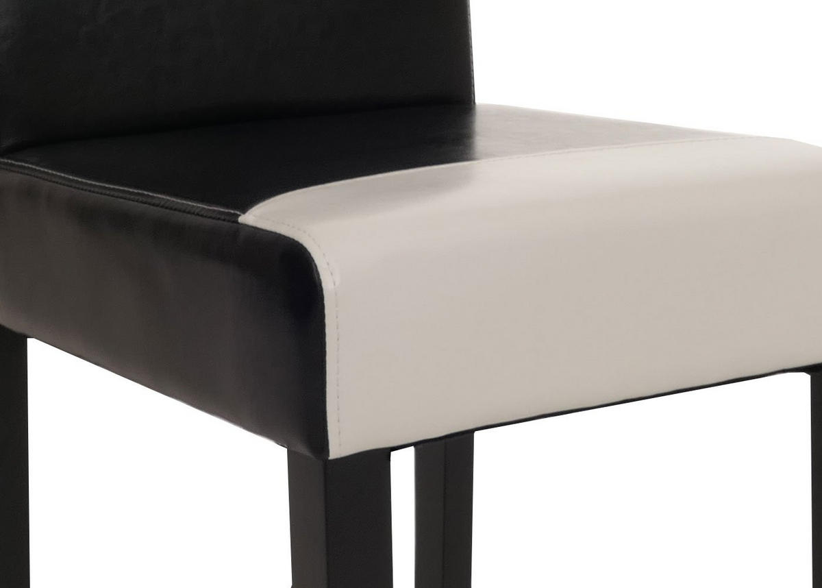 ESSZIMMERSTUHL Schwarz, Weiß, Schwarz - Schwarz/Weiß, Textil (43/90/56cm) - MCW