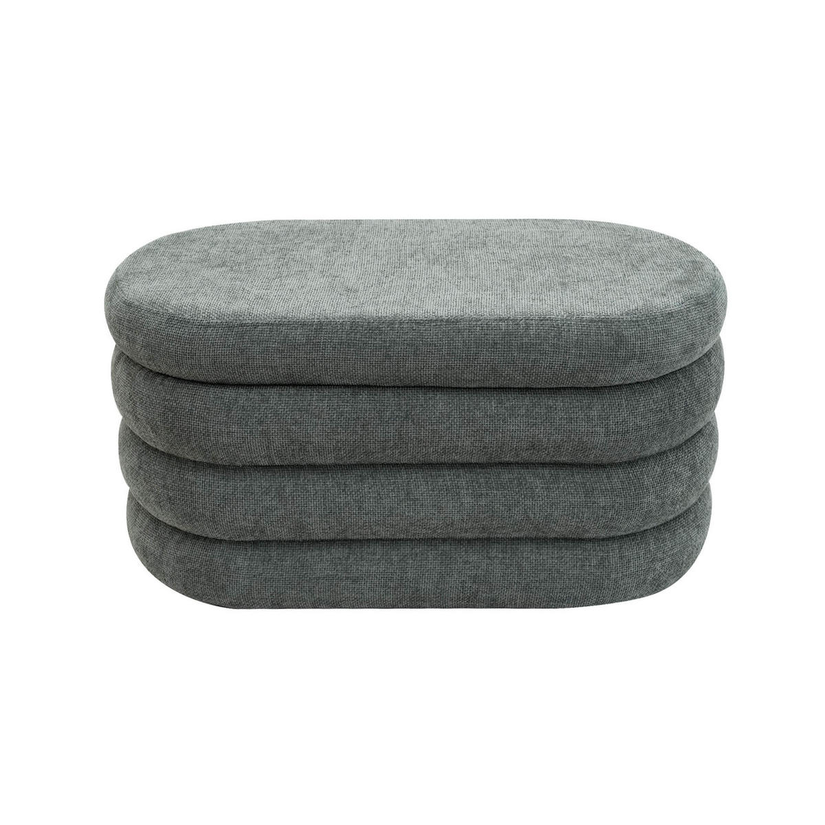 FUSSHOCKER Grau 38/76/38 cm - Grau, Textil (38/38/76cm) - Mobili Rebecca