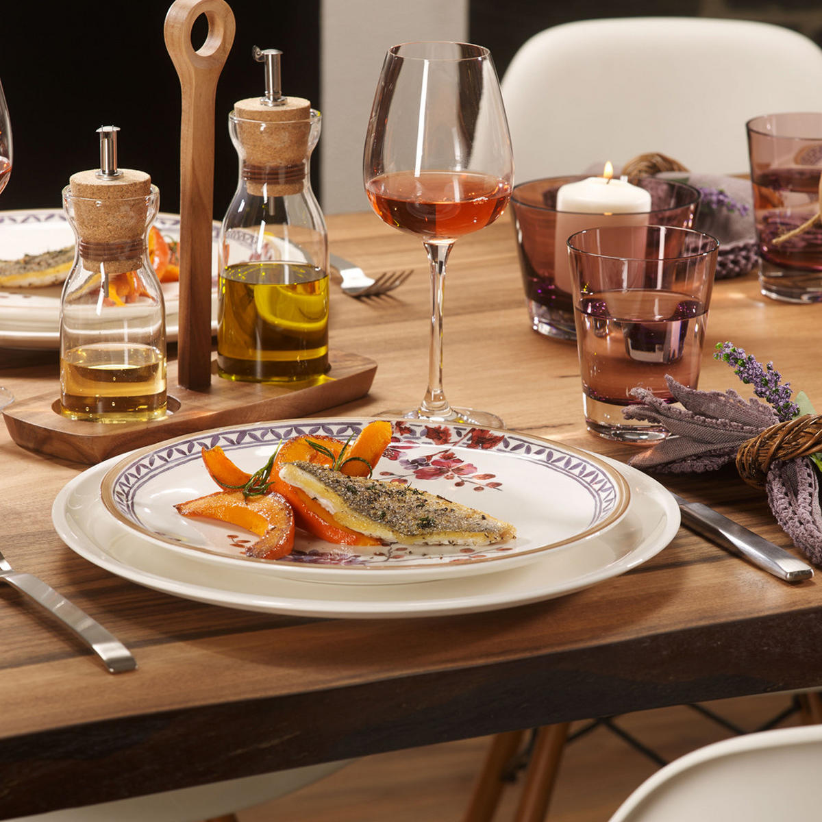 FRÜHSTÜCKSTELLER Artesano Provençal Lavendel bunt ø 22,1 cm 6er Set - Multicolor, Keramik (22cm) - Villeroy & Boch