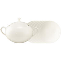 SUPPEN-SET Savona Fine Diamond creme 7er Set - Creme, Keramik (2/2/2cm) - Seltmann Weiden