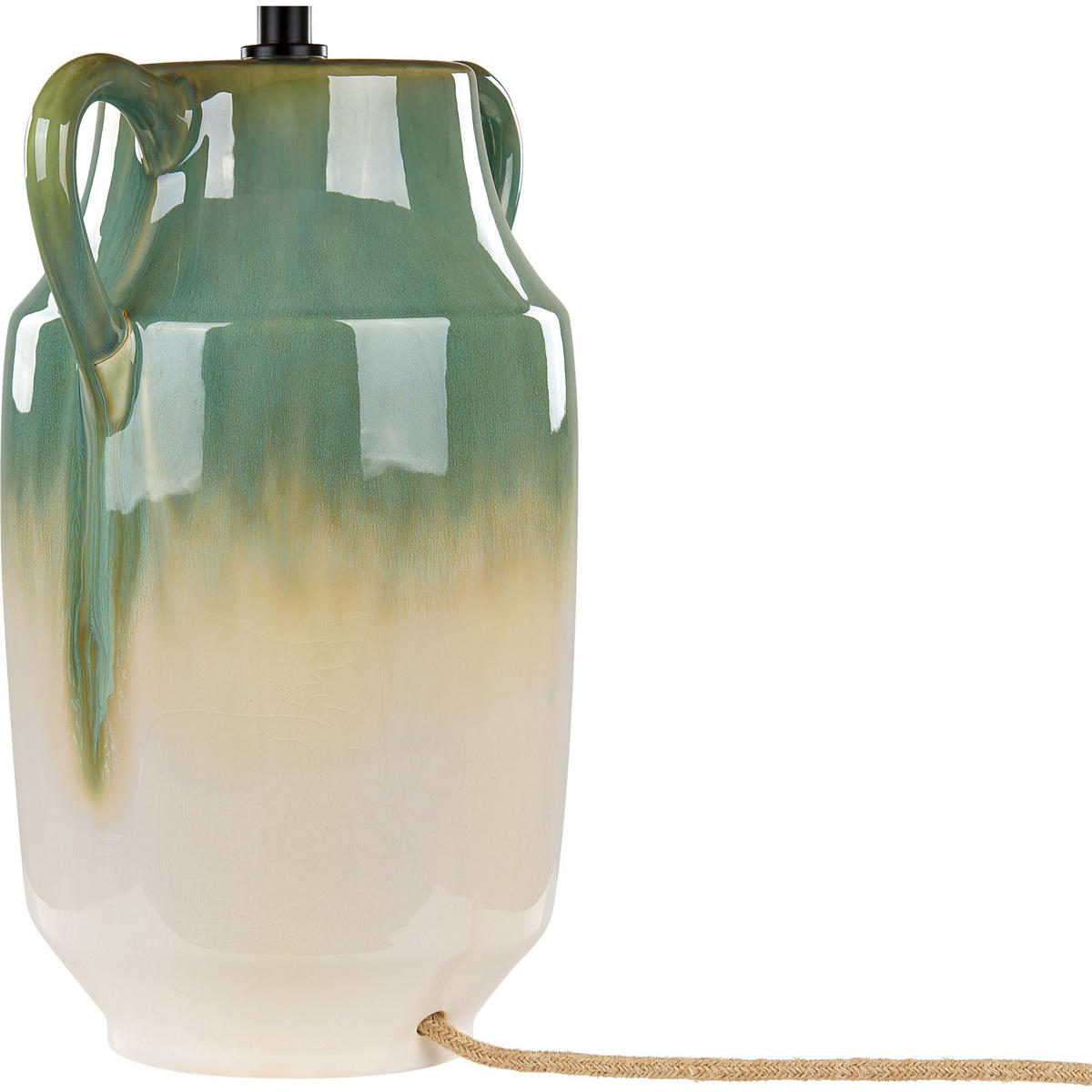 TISCHLAMPE Limones 36/36/53 cm - Grün, Keramik (36/36/53cm) - Beliani