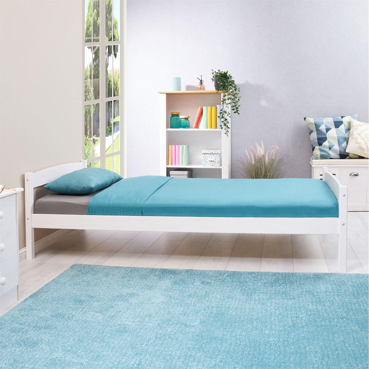 EINZELBETT FELIX-2 90X190 CM - Weiß, Holz (90/190cm) - IDIMEX
