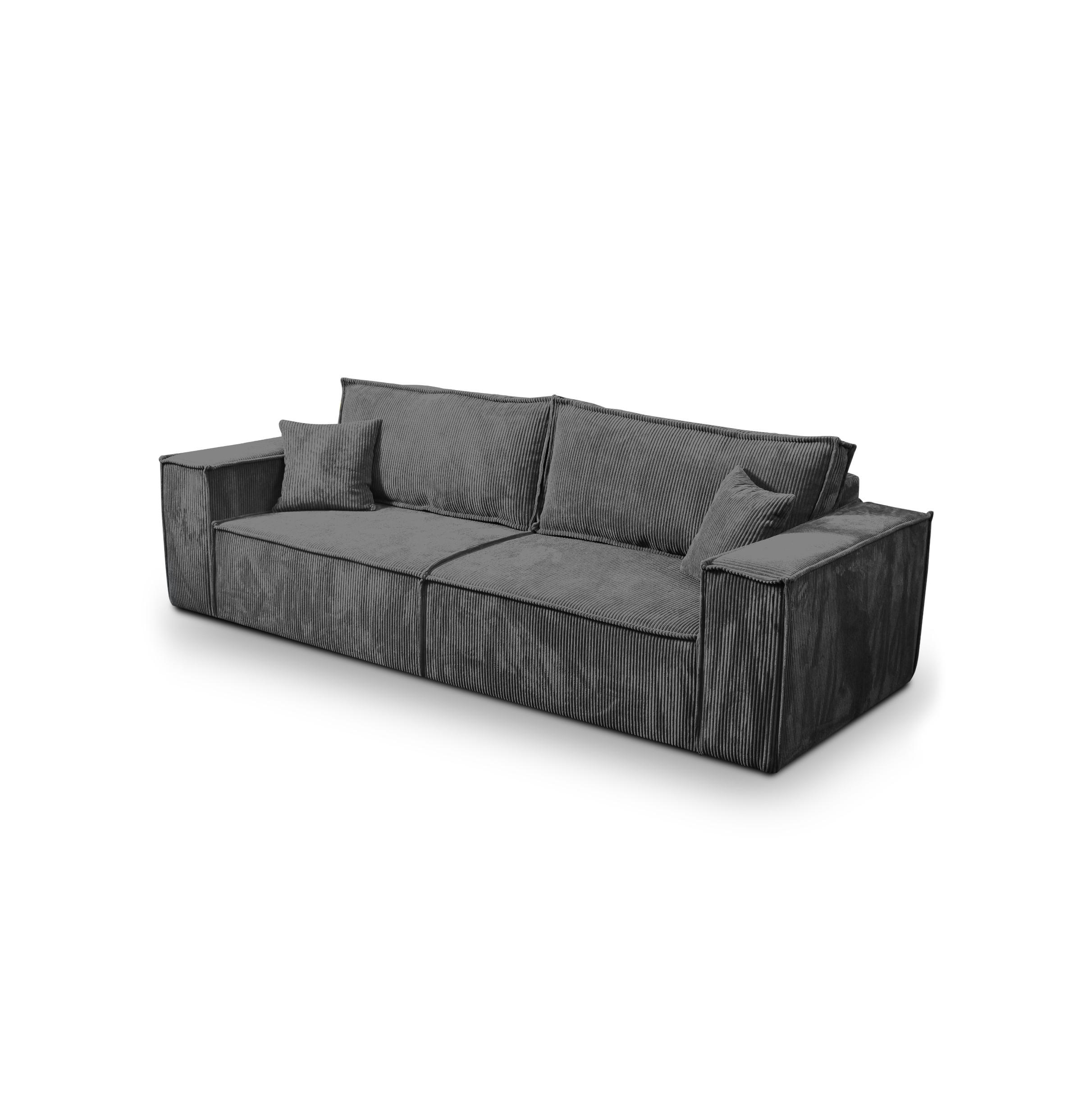 Fedve Schlafsofa Grau 255x85x105 cm