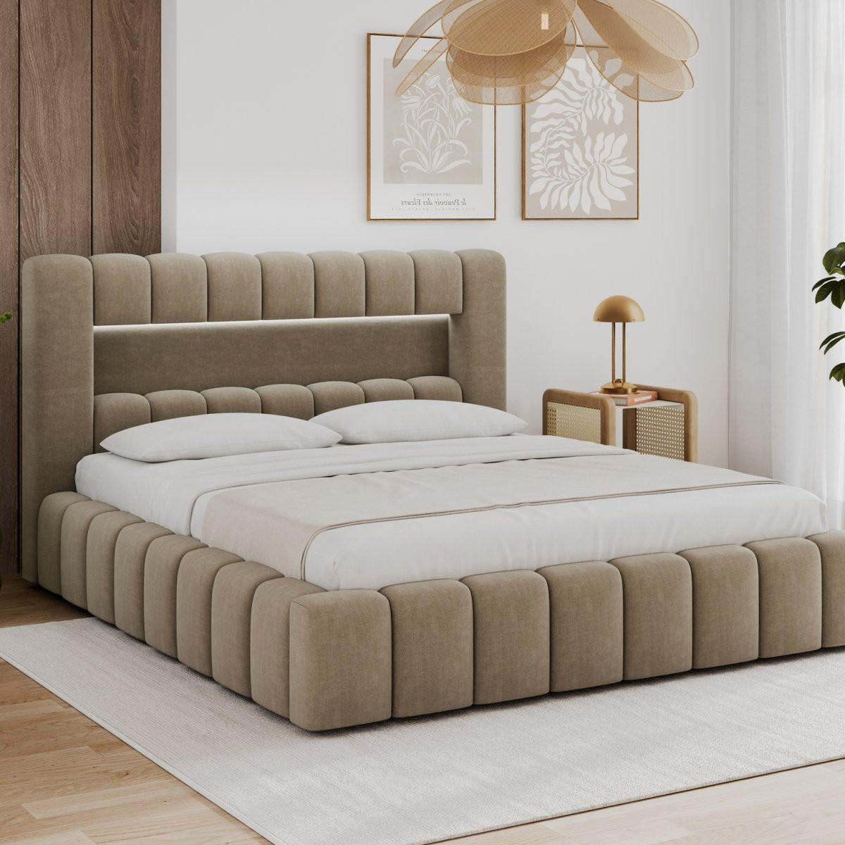 BOXBETT 180/200 Auria Braun - Braun, Holz (180/200cm) - Petits-meubles