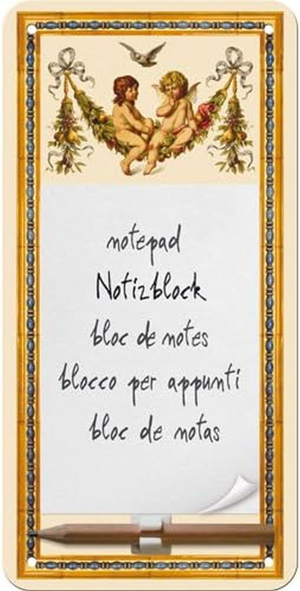 NOTIZBLOCKSCHILD Pfunds Engel - Multicolor, Metall (10/1/0.9cm) - Nostalgic-Art