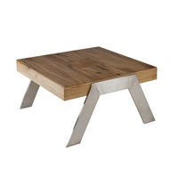 COUCHTISCH Chaitra 67x65x35 ohne Funktion Edelstahl/Wildeiche Antik - Braun, Holz (67/65/35cm) - 58aufmkessel