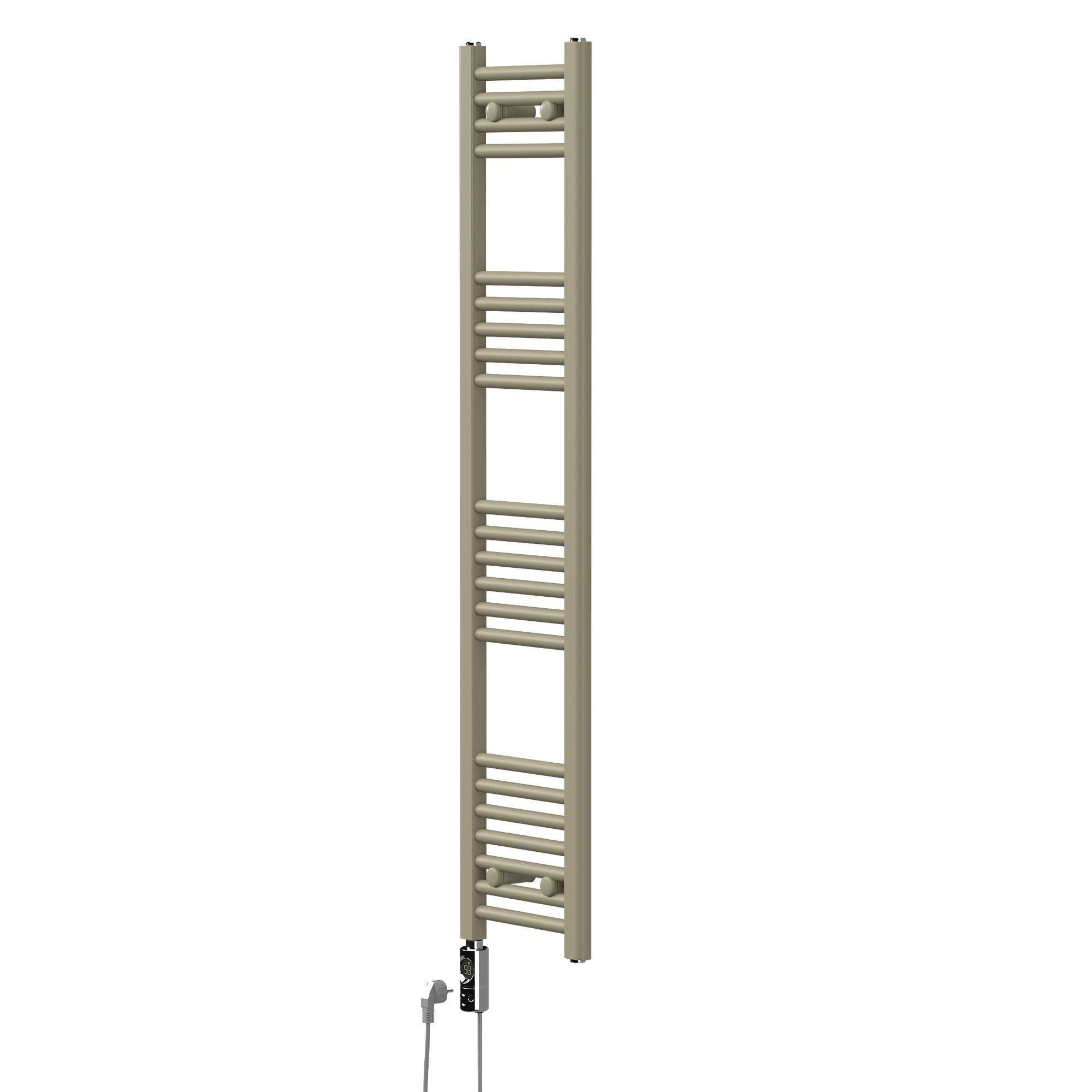 HANDTUCHHEIZKÖRPER elektrisch 300 x 1400 mm Beige Badheizkörper gerade mit Seitenanschluss mit Heizstab 300W - Beige, Metall (30/140/3cm) - LuxeBath