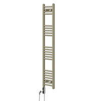 HANDTUCHHEIZKÖRPER elektrisch 300 x 1400 mm Beige Badheizkörper gerade mit Seitenanschluss mit Heizstab 300W - Beige, Metall (30/140/3cm) - LuxeBath