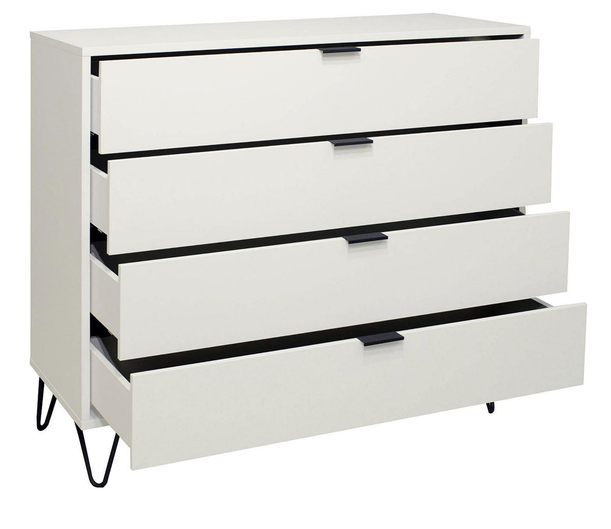KOMMODE Erna 119x45x102 Kreidegrau matt Lack - Hellgrau, Holzwerkstoff (119/102/45cm) - 58aufmkessel