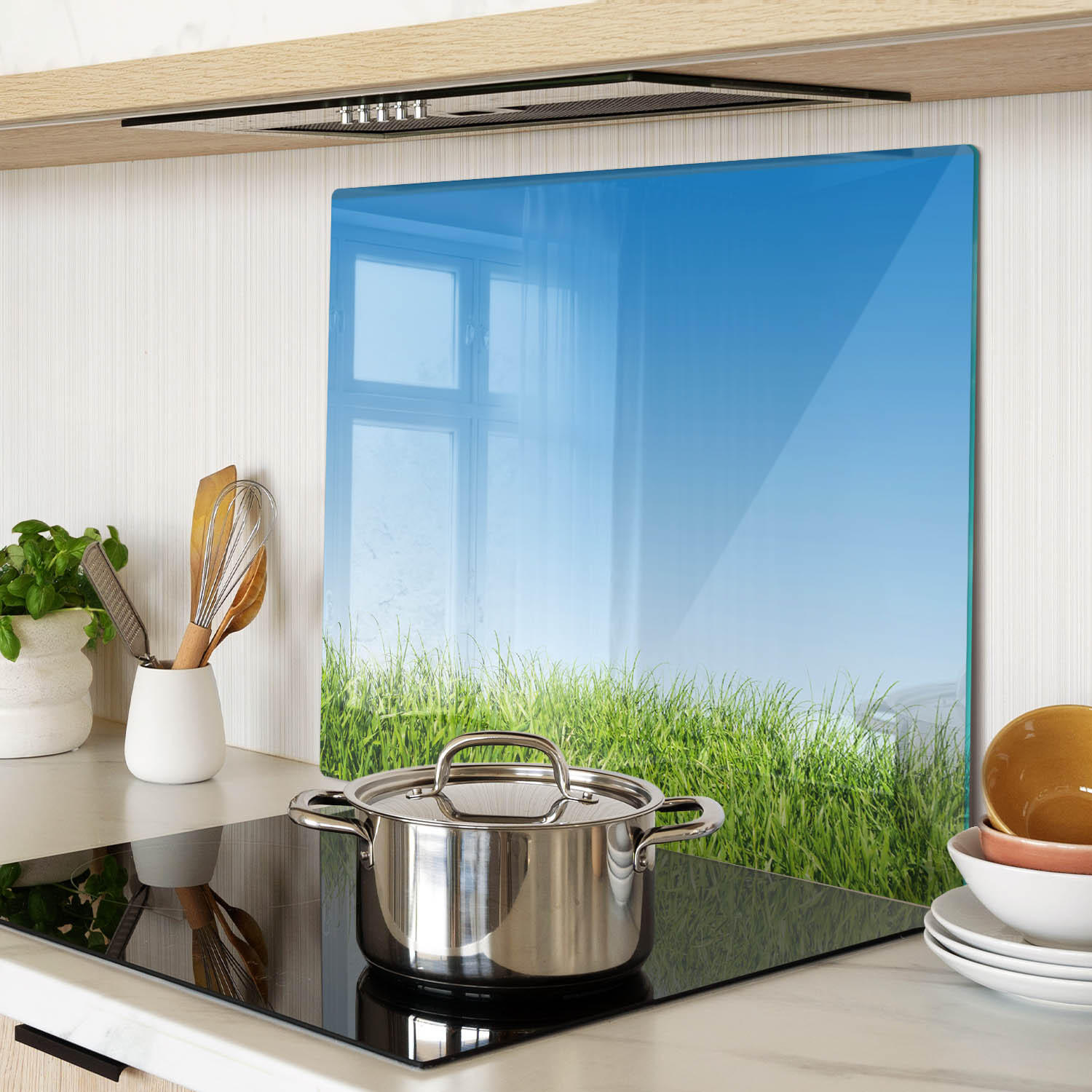 GLASPLATTE 60x52 cm Gras - Grün, Glas (60/0.4/52cm) - TULUP