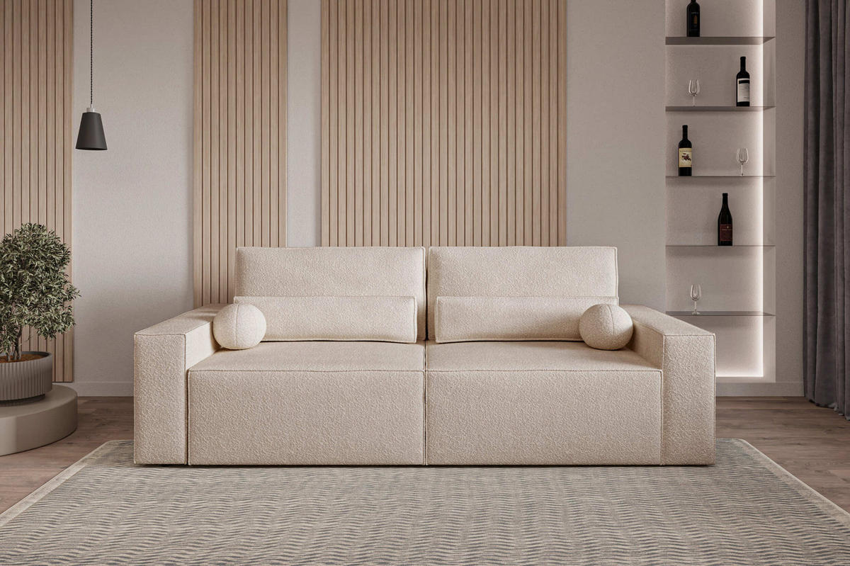 SCHLAFSOFA - Denver mini - Beige (Anthology 3) - Beige, Holzwerkstoff (248/92/110cm) - Möblo