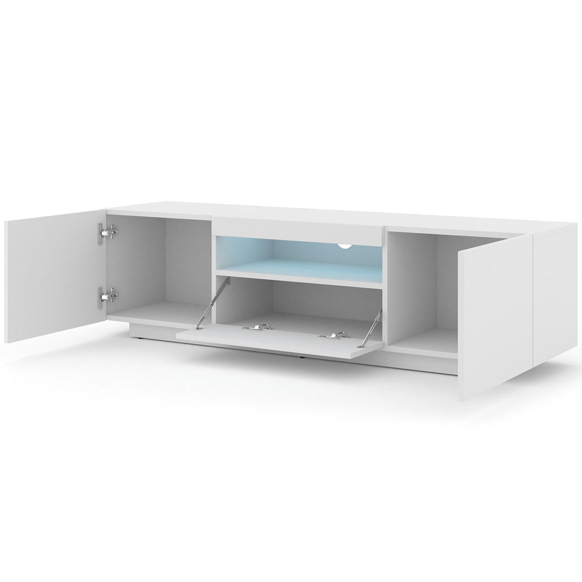 TV-MÖBEL Aurus Weiß - Weiß, Holzwerkstoff (150/36/37cm) - Petits-meubles