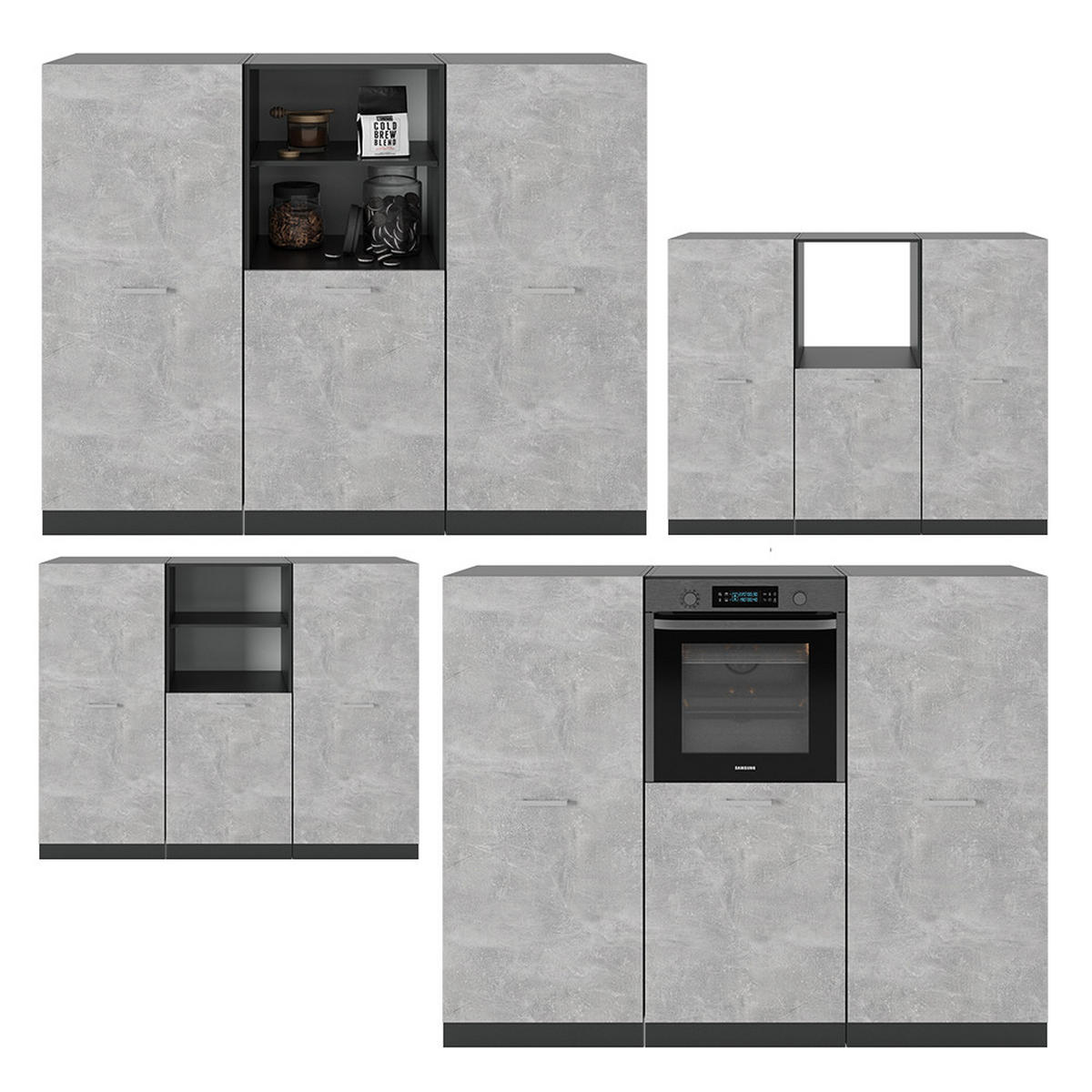 Anthrazit/Grau, Holzwerkstoff (180/81.6/46cm) - Vicco