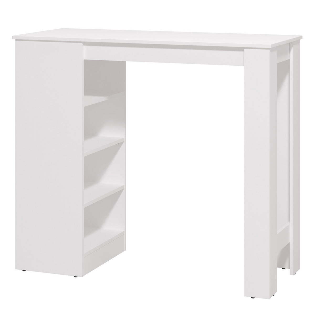 BARTISCH Weiß 120/105/50 cm - Weiß, Holz (120/105/50cm) - Homestyle4u