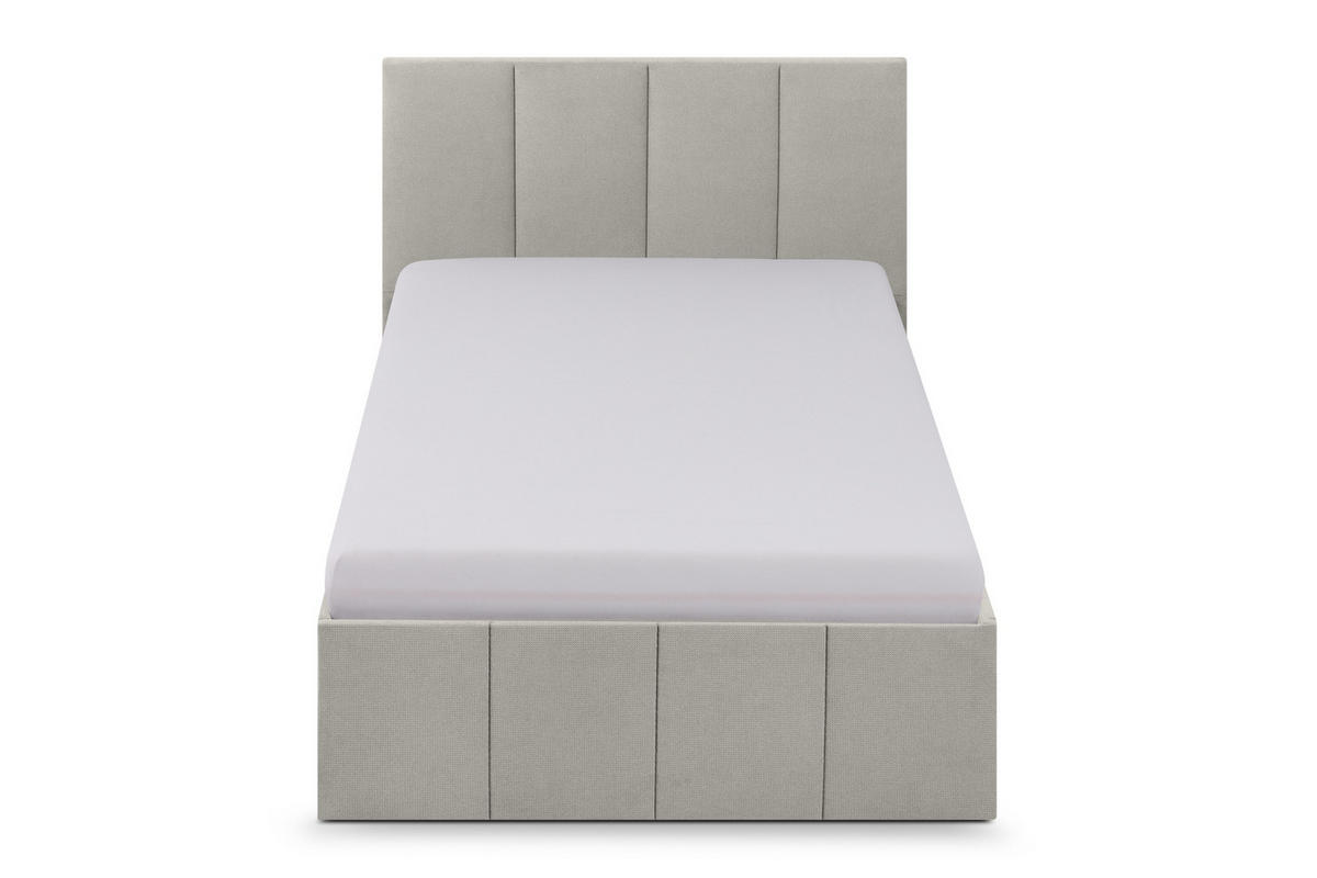 POLSTERBETT Dalas Grau 100 x 200 x 40 cm Stauraum Mit hochwertiger Matratze H2 (bis 100 kg) und Lattenrost - Grau, Holz (100/200cm) - Halmon Schlafkomfort Betten 