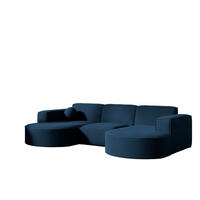 SOFA U-form Sunday - Blau, Holzwerkstoff/Textil (299/78/165cm) - Fun Möbel