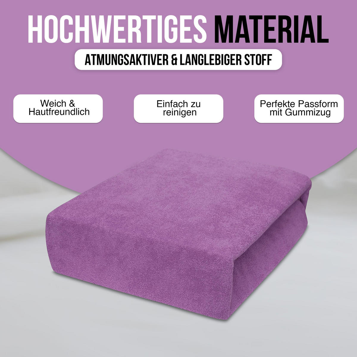 SPANNBETTLAKEN 80/160 cm, Jersey Elastisch 100 % Baumwolle Violett - Violett, Textil (80/160cm) - Best For Home