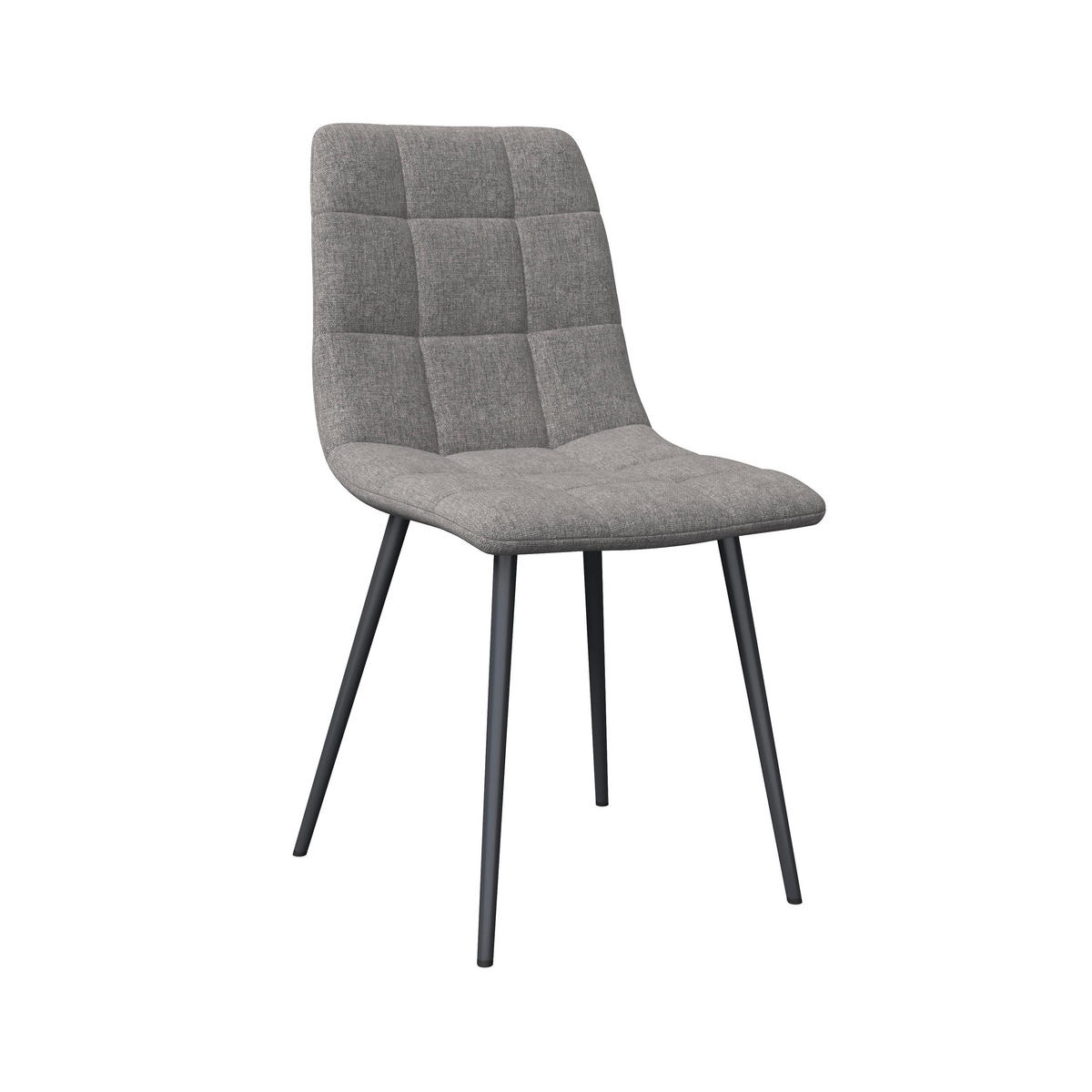 STUHL Ria Grau Mikrofaser Gepolstert - Grau, Metall (44/87/54cm) - Bessagi Home