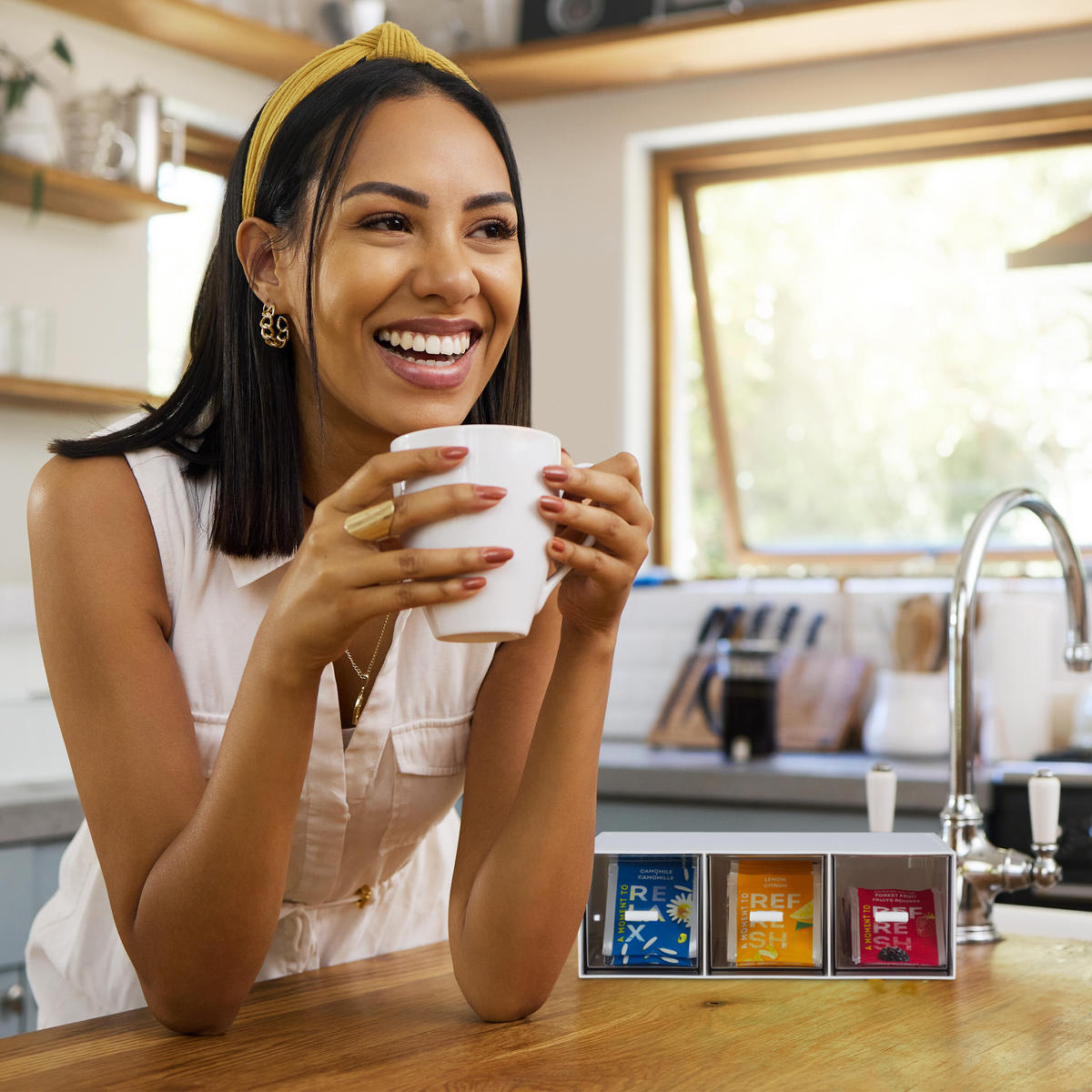 TEE-ORGANIZER - Multicolor, Kunststoff (23/8/17.5cm) - Relaxdays