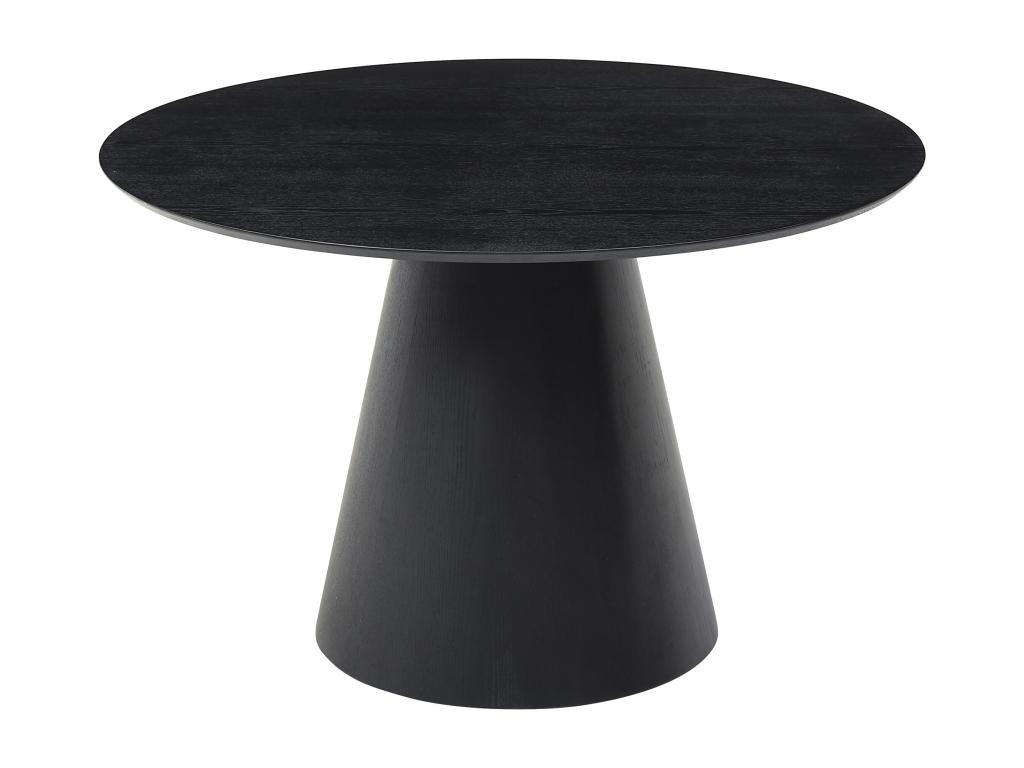 ESSTISCH rund - 4 Personen - Eichenfurnier - Schwarz - BURSANA - Schwarz, Holz (120/120/75.5cm) - Vente-Unique