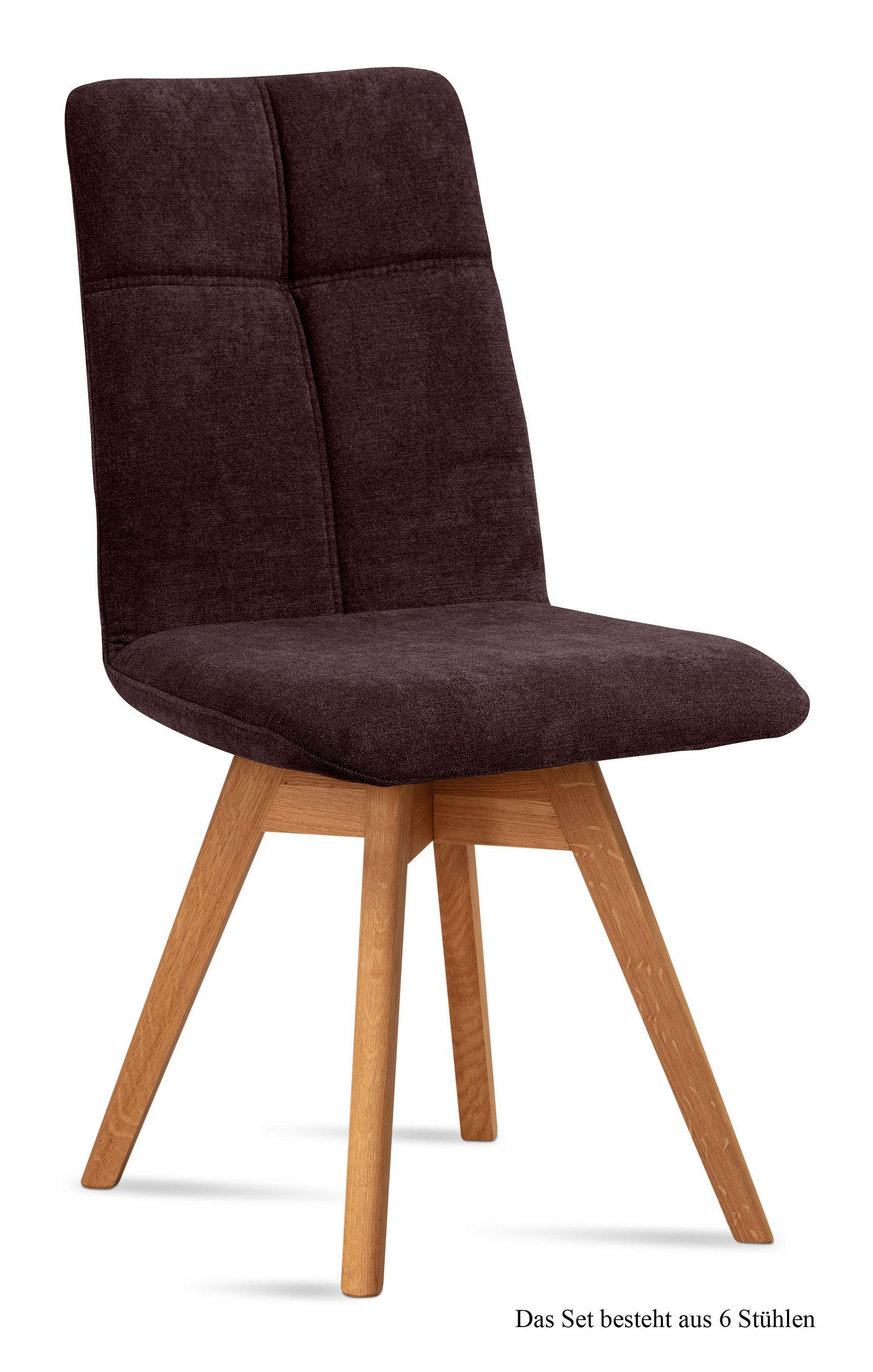 ESSZIMMERSTUHL drehbar (6er-Set) Dorea 47x92x60 Eiche geölt/Espresso - Eichefarben/Dunkelbraun, Kunststoff (60/92/47cm) - 58aufmkessel