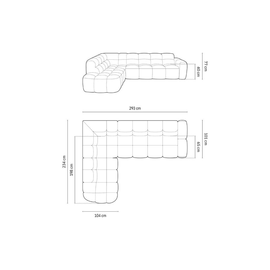 Thumbnail - Micadoni Ecksofa, Grün, Textil, 5-Sitzer, L-Form, 293x234 cm, Hergestellt in Europa, Oeko-Tex®, Wohnzimmer, Sofas & Couc...