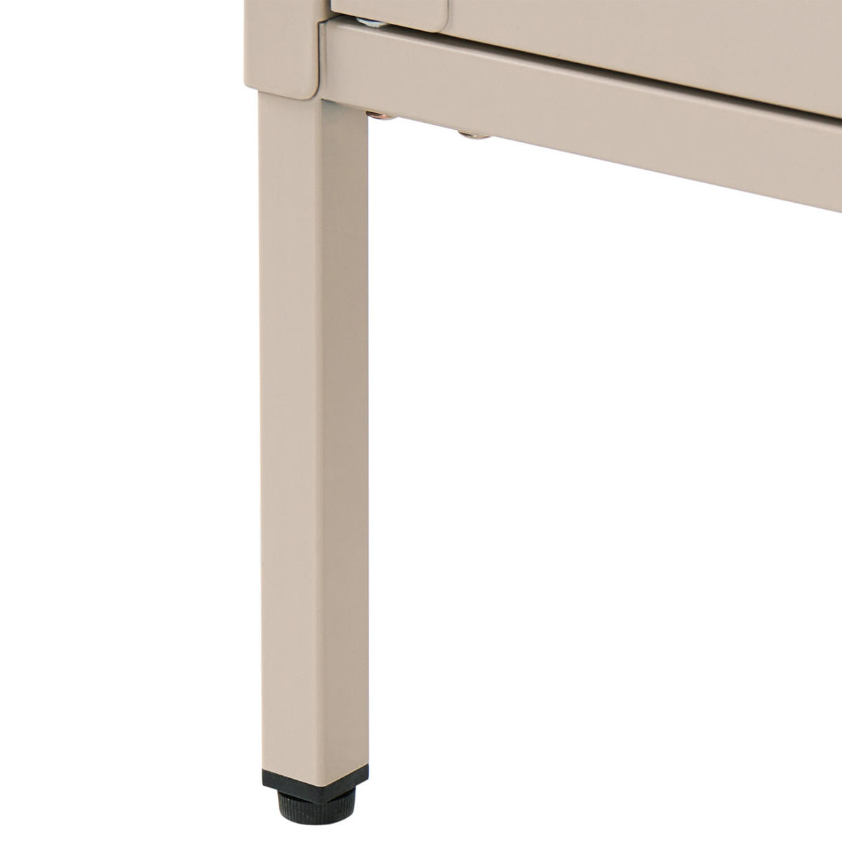 SIDEBOARD se skleněnými dveřmi Kov 90 cm Béžový Sarre - béžová, kov (90/111/35cm) - Beliani