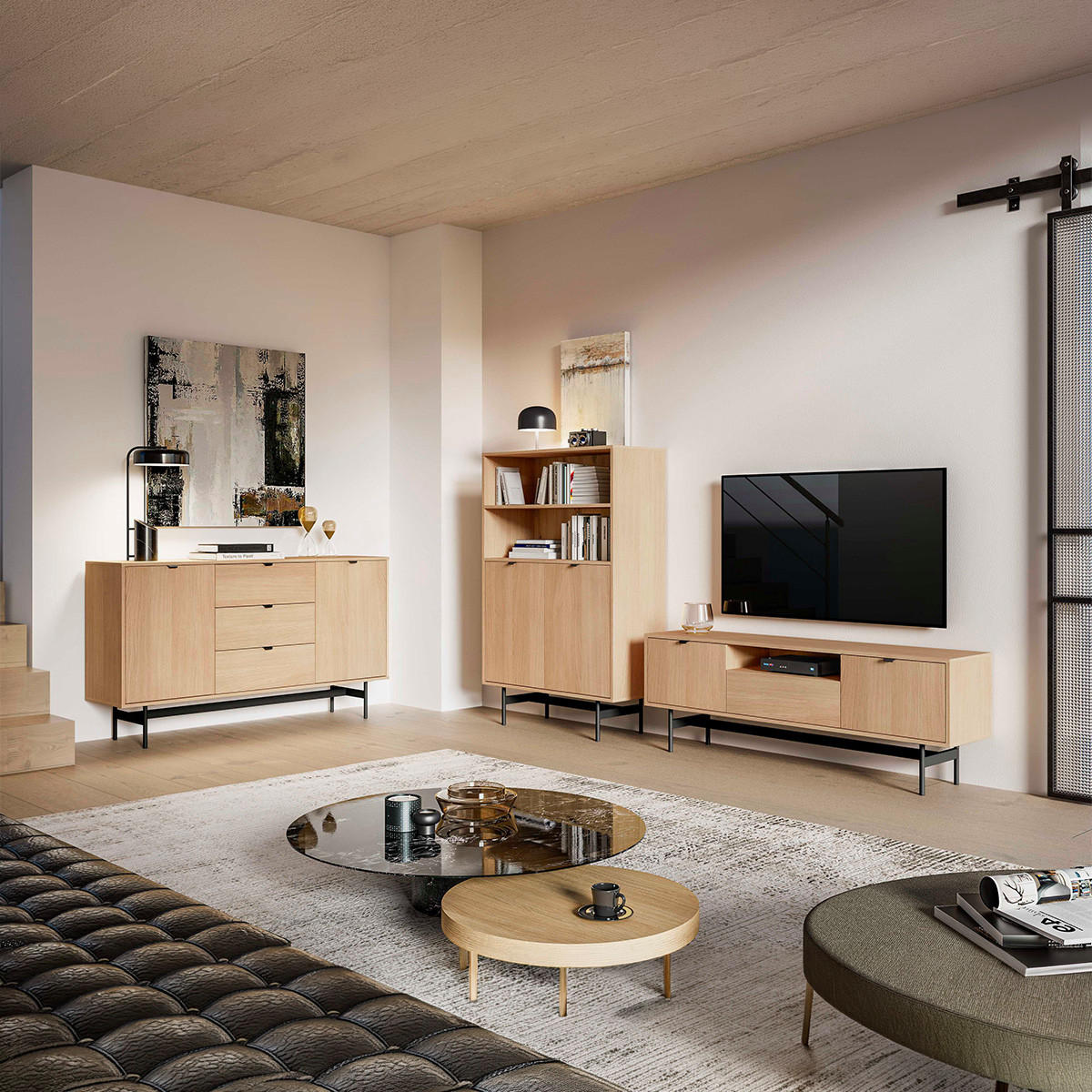 TV STOLEK Nila Dřevo - hnědá, kompozitní dřevo (150/53/33cm) - Petits-meubles