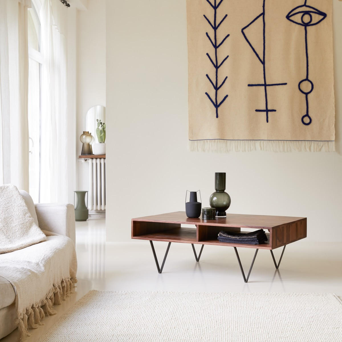 COUCHTISCH Metric Braun aus Palisander - Braun, Holz (70/115/40cm) - Tikamoon