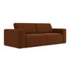 3-SITZER SOFA Samt Stoff Orange - Rot/Terra cotta, Kunststoff/Textil (224/80/103cm) - Makamii