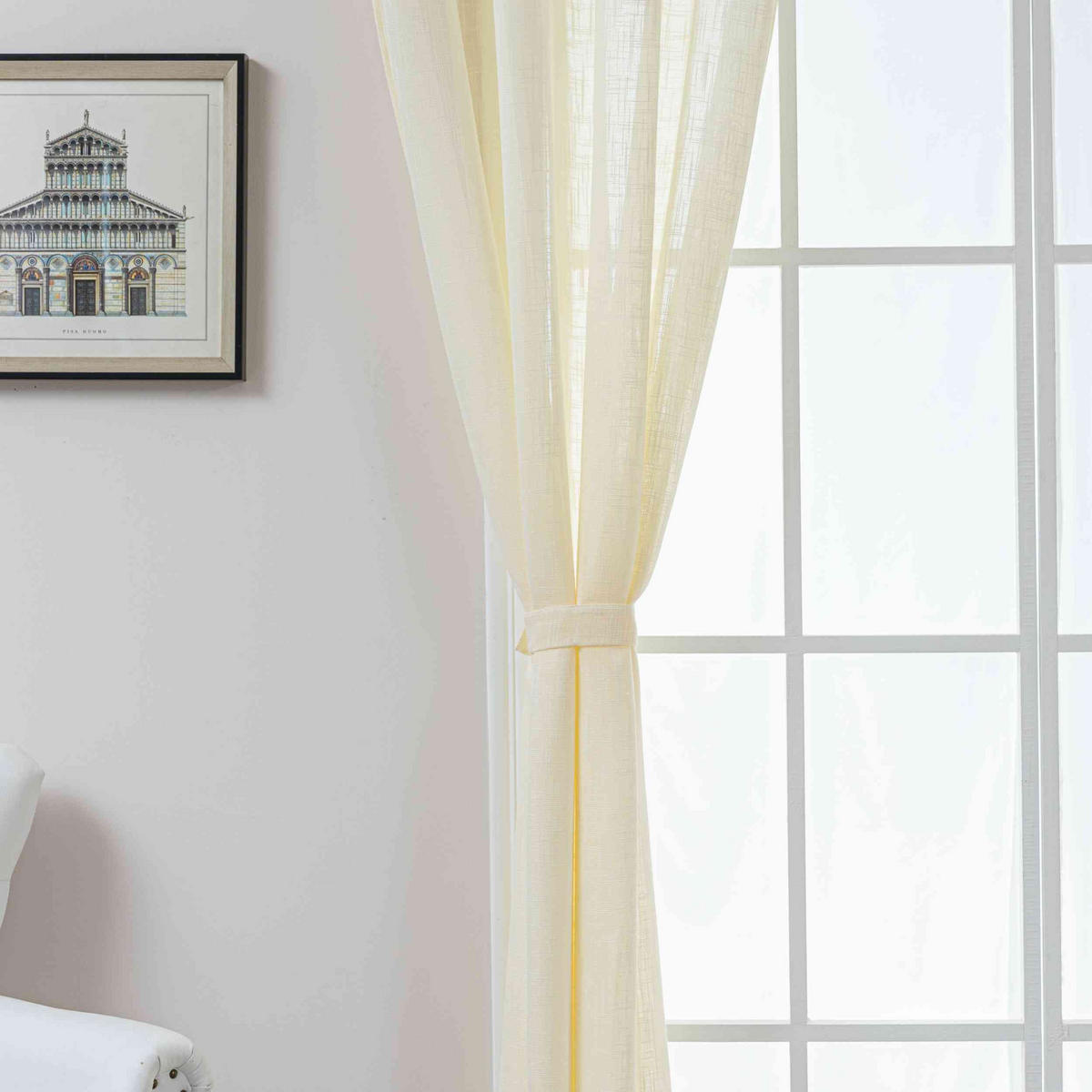 GARDINE SEOUL HxB 245x140 cm Creme - Creme, Textil (140/245cm) - Gardinenbox