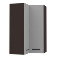 ECKHÄNGESCHRANK Bonn W14/60 lava / dust grey matt 60 / 60 / 96cm - Dunkelgrau/Grau, Holz/Holzwerkstoff (60/96/60cm) - Feldmann-Wohnen