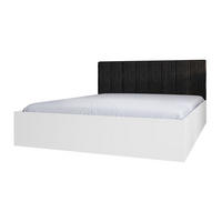 BETT Weiß STYLE Mit Matratze Gepolsterter Schwarzer Kopfteil 120x200 cm - Beige, Textil (120/200cm) - Sepro Meble