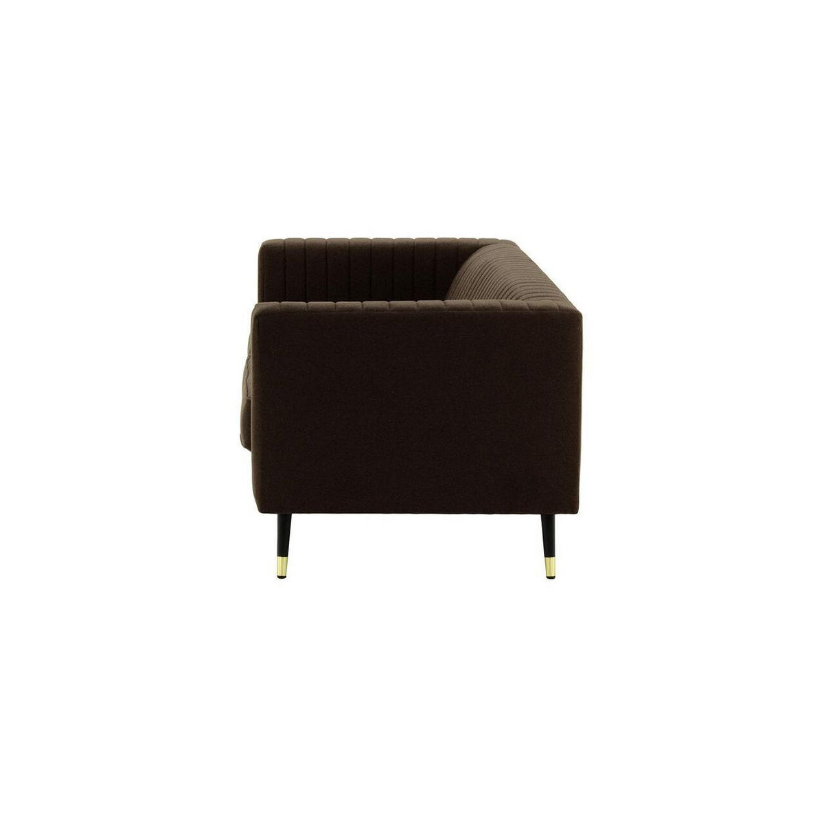 DREISITZER SOFA Slender-Baku 12 - Mokka, Holz/Textil (201/71/83cm) - SLF24
