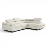 ECKSOFA Jade Mit Schlaffunktion - Beige, Holzwerkstoff/Textil (275/202cm) - Fun Möbel