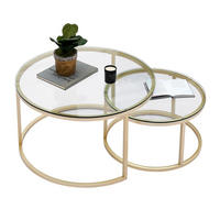 COUCHTISCH, 2-in-1, Glas, Eisen 60 x 40 cm - Goldfarben, Holzwerkstoff (60/60/45cm) - Kaket