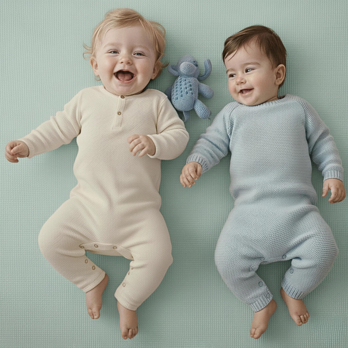 SPIELMATTE ab Null - 90 cm Baby Puzzlematte Mint - Mintgrün, Kunststoff (30/30cm) - Littletom