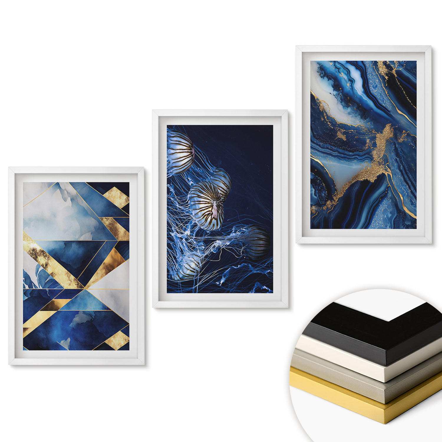 ArtPrintCave Wandbilder Weiß 40x60 cm