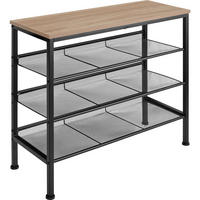 SCHUHREGAL Wolverhampton,75,5 x 30,5 x 69,5 cm,Industrial Holz hell, Eiche Sonoma - Naturfarben, Holz (30.5/69.5/75.5cm) - tectake