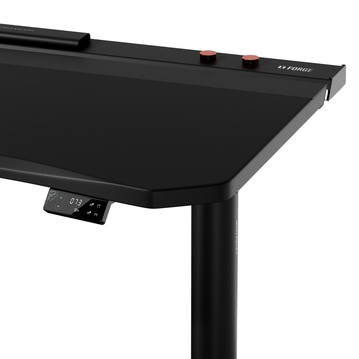 ELEKTRISCH verstellbarer Gaming-Schreibtisch X-Forge 120 x 70 cm - Schwarz, Metall (70/160/73cm) - Diablo Chairs