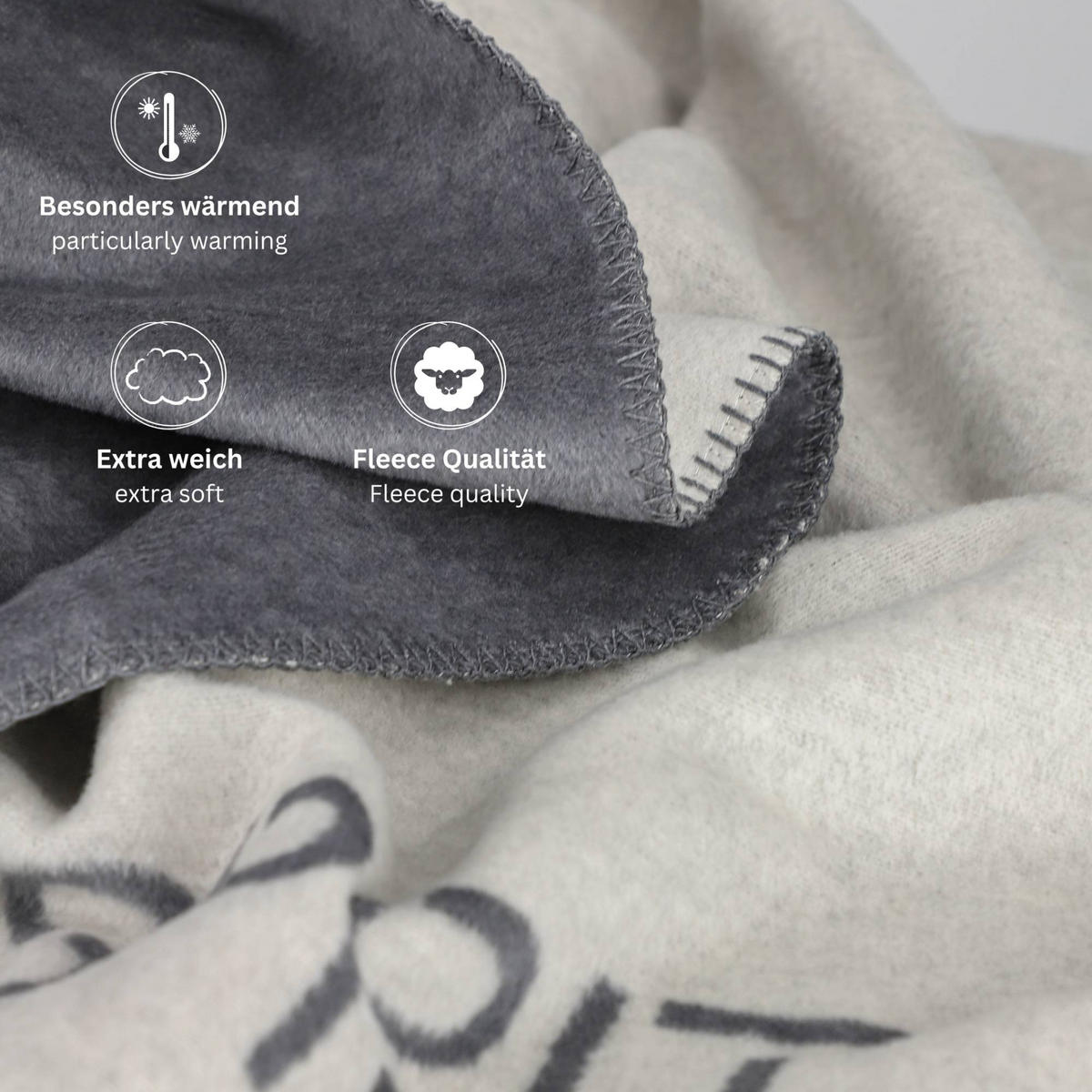 WOHNDECKE FUN - Grau, Textil (130/170cm) - Esprit