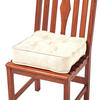 SITZKISSEN creme 40/40/10 cm – Stuhlkissen Velours - Creme, Textil (40/40/10cm) - Homescapes