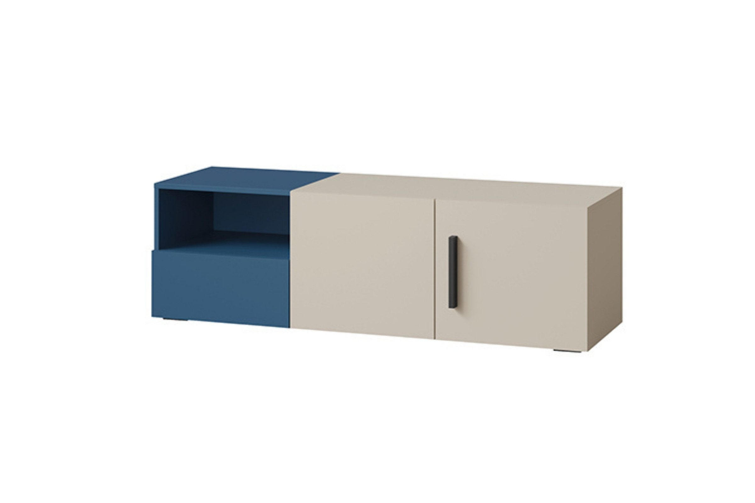 TV-LOWBOARD LIMA 09 135/42/40 cm in Kaschmir/Meeresblau - Kaschmir/Blau, Holzwerkstoff (135/42/40cm) - Deine Möbel 24