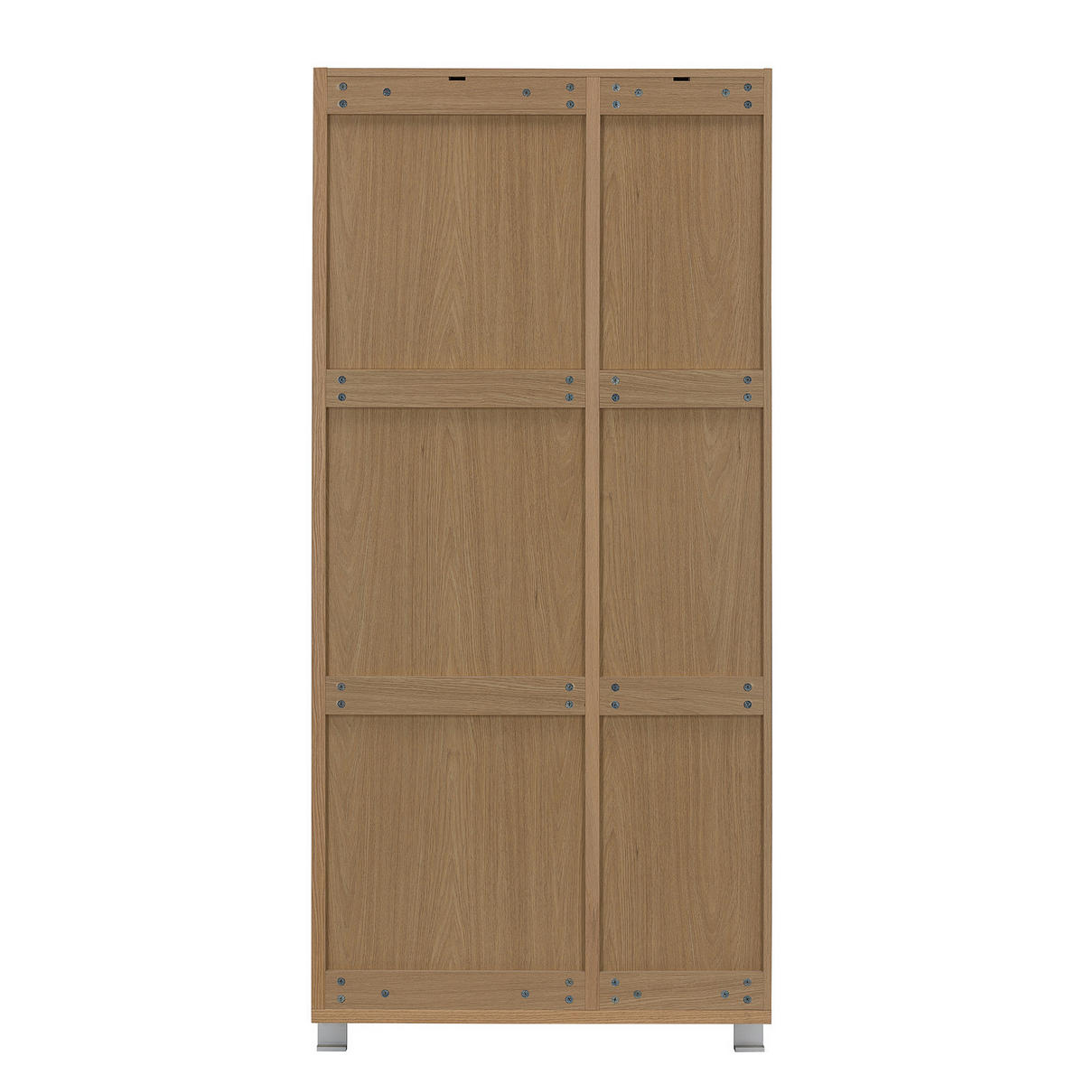 FURNIERTER SCHUHSCHRANK mit Spiegeltür - Eichefarben, Holzwerkstoff/Metall (84/185/17cm) - home24