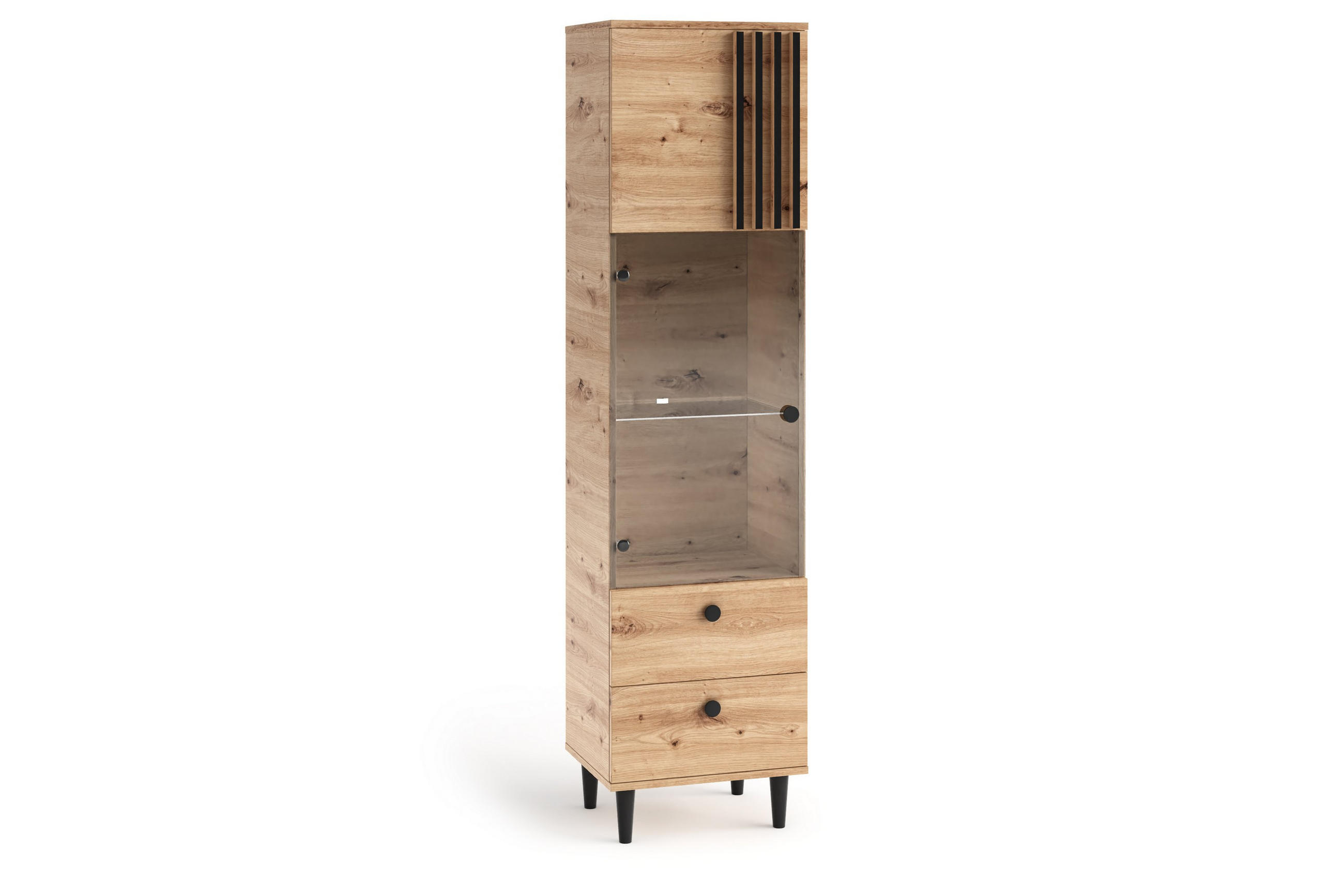 Masseno Drehtürenschrank Eiche Artisan 50x196x40 cm