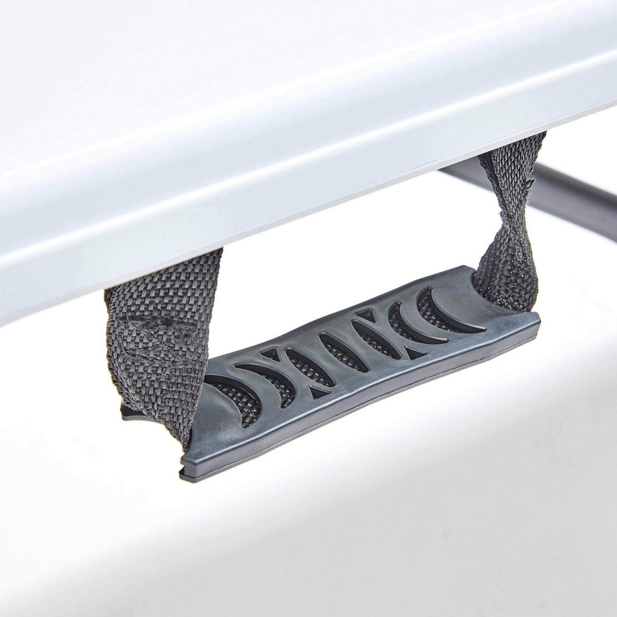 KLAPPBANK 180 cm, Weiß - Weiß, Textil (30/45/180cm) - Oviala