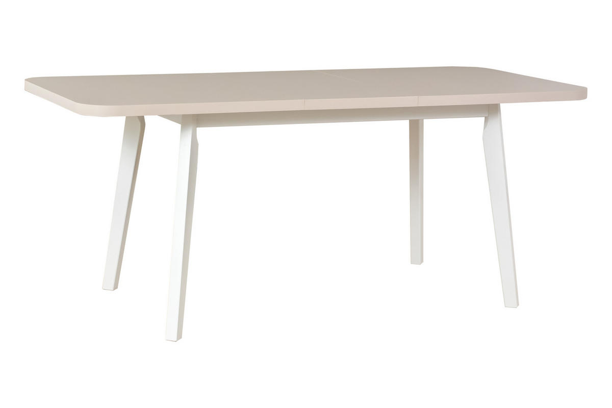 ESSTISCH Oslo 6 - Weiß/Cappuccino, Holz (80/140/75cm) - Leaf Design