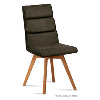 ESSZIMMERSTUHL (6er-Set) Dixie 47x92x60 Eiche geölt/Khaki - Dunkelgrün/Eichefarben, Kunststoff (60/92/47cm) - 58aufmkessel